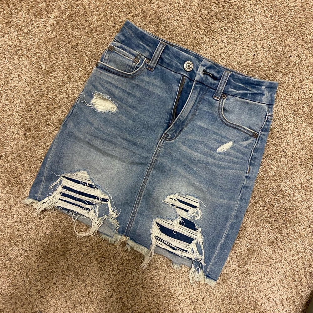 American Eagle Curvy High-Rise Mini Skirt